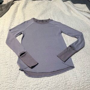 Oiselle Long Sleeve Striped Purple Run Top size 4 like new